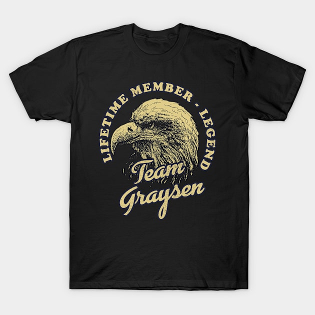 Graysen Name - Lifetime Member Legend - Eagle T-Shirt by Stacy Peters Art